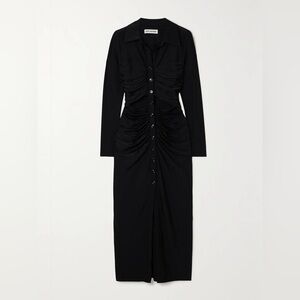 Self-Portrait Black Ruched Dress UK 6/US 2